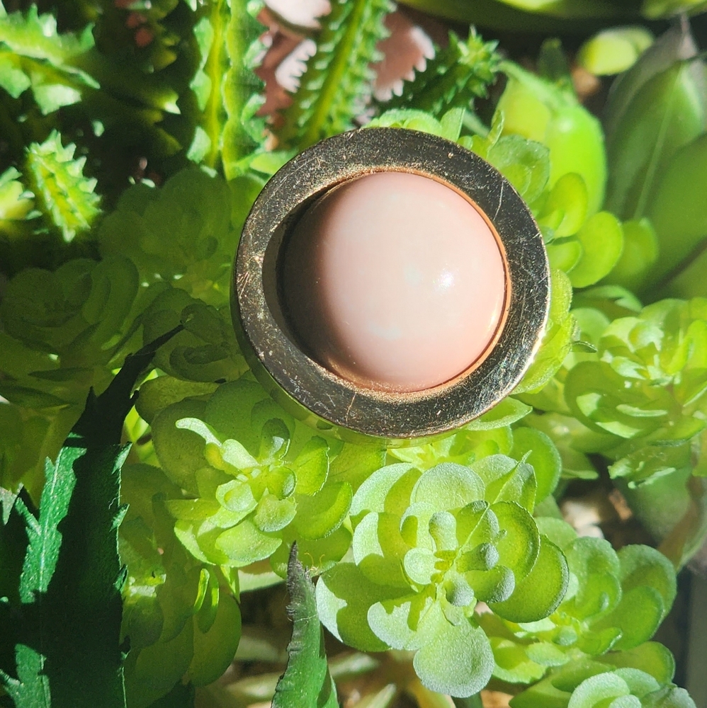 H&M Pink stone gold ring